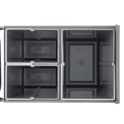 VEVOR Double 20+10+10L Pullout Waste Container Under Cabinet Kitchen Trash Can