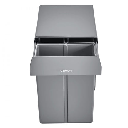 VEVOR Double 20+10+10L Pullout Waste Container Under Cabinet Kitchen Trash Can