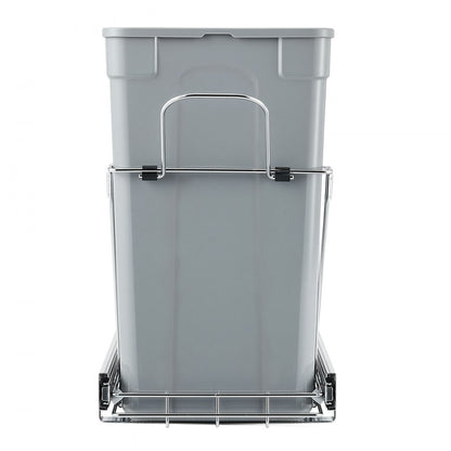 Double Pullout Waste Container Under Cabinet Kitchen Bin Trash Can