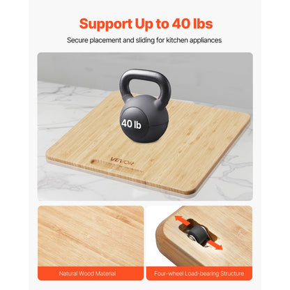 VEVOR Appliance Slider 330 x 406 x 21 mm Sliding Tray for Kitchen Countertop