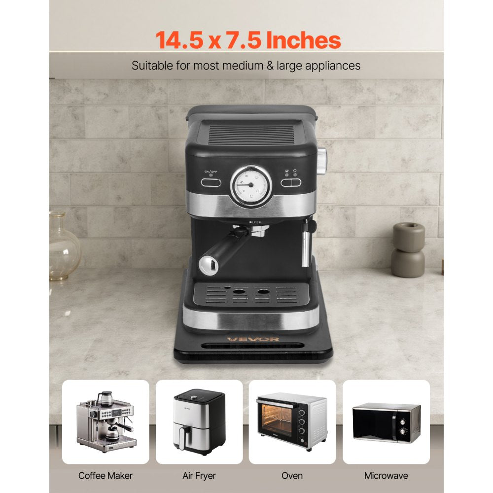 VEVOR Appliance Slider 14.5 x 7.5 in Sliding Tray for Coffee Maker Black