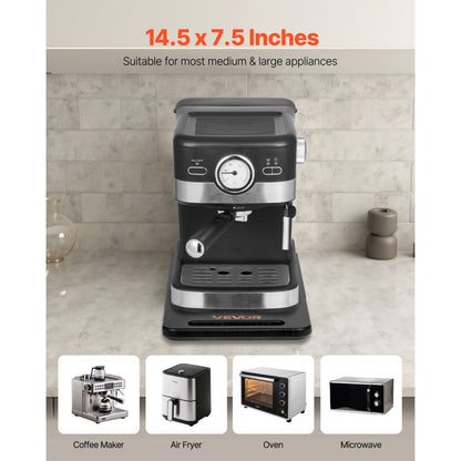 VEVOR Appliance Slider 14.5 x 7.5 in Sliding Tray for Coffee Maker Black