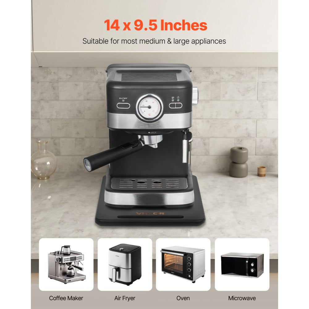 VEVOR Appliance Slider 14 x 9.5 in Sliding Tray for Coffee Maker Black