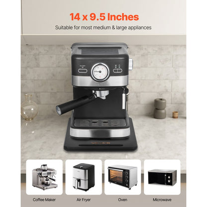 VEVOR Appliance Slider 14 x 9.5 in Sliding Tray for Coffee Maker Black