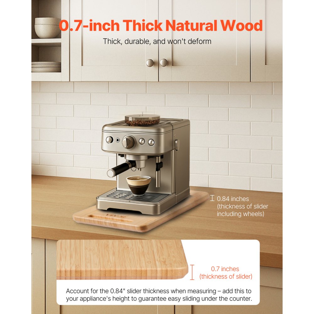VEVOR Appliance Slider 16 x 12 in Sliding Tray for Kitchen Countertop