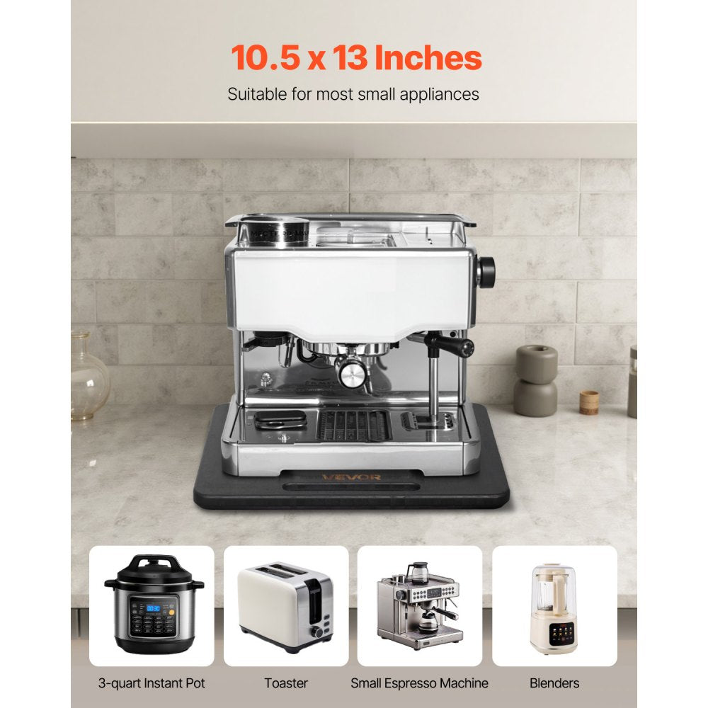 VEVOR Appliance Slider 267 x 330 x 21 mm Sliding Tray for Coffee Maker Black