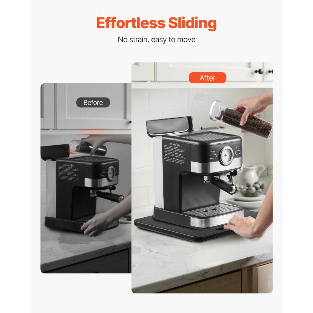 VEVOR Appliance Slider 267 x 330 x 21 mm Sliding Tray for Coffee Maker Black