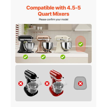 VEVOR Bamboo Mixer Slider for Tilt Head Kitchen Aid 4.5-5 Qt Stand Mixer,368 x 239 x 23 mm