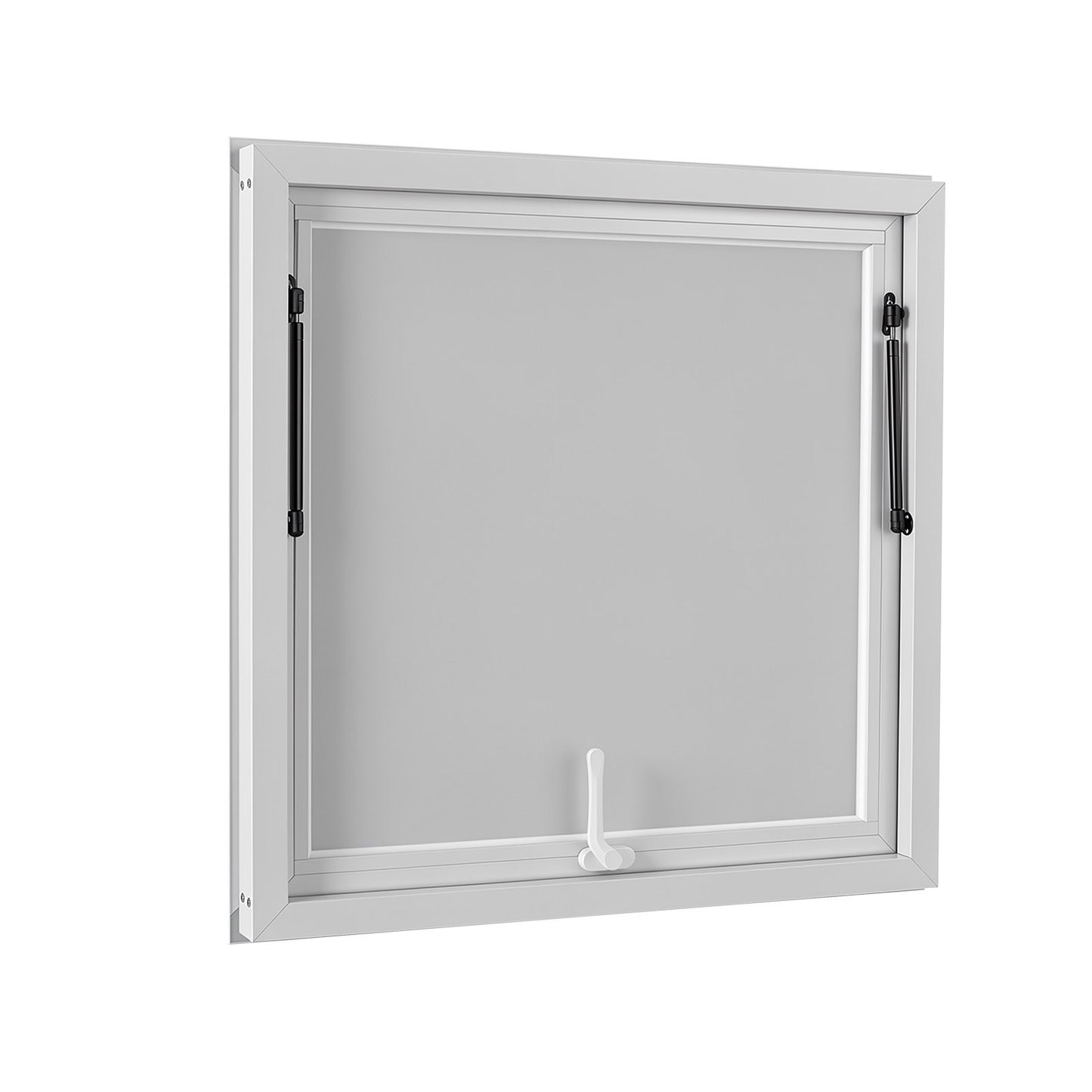 Concession Window 915x915mm Aluminum Alloy Frame Service Window, for Food Truck, Up to 85 Degrees Stand Serving w/ Awning Door and Drag Hook, Rainwater Resistant for Concession Trailer