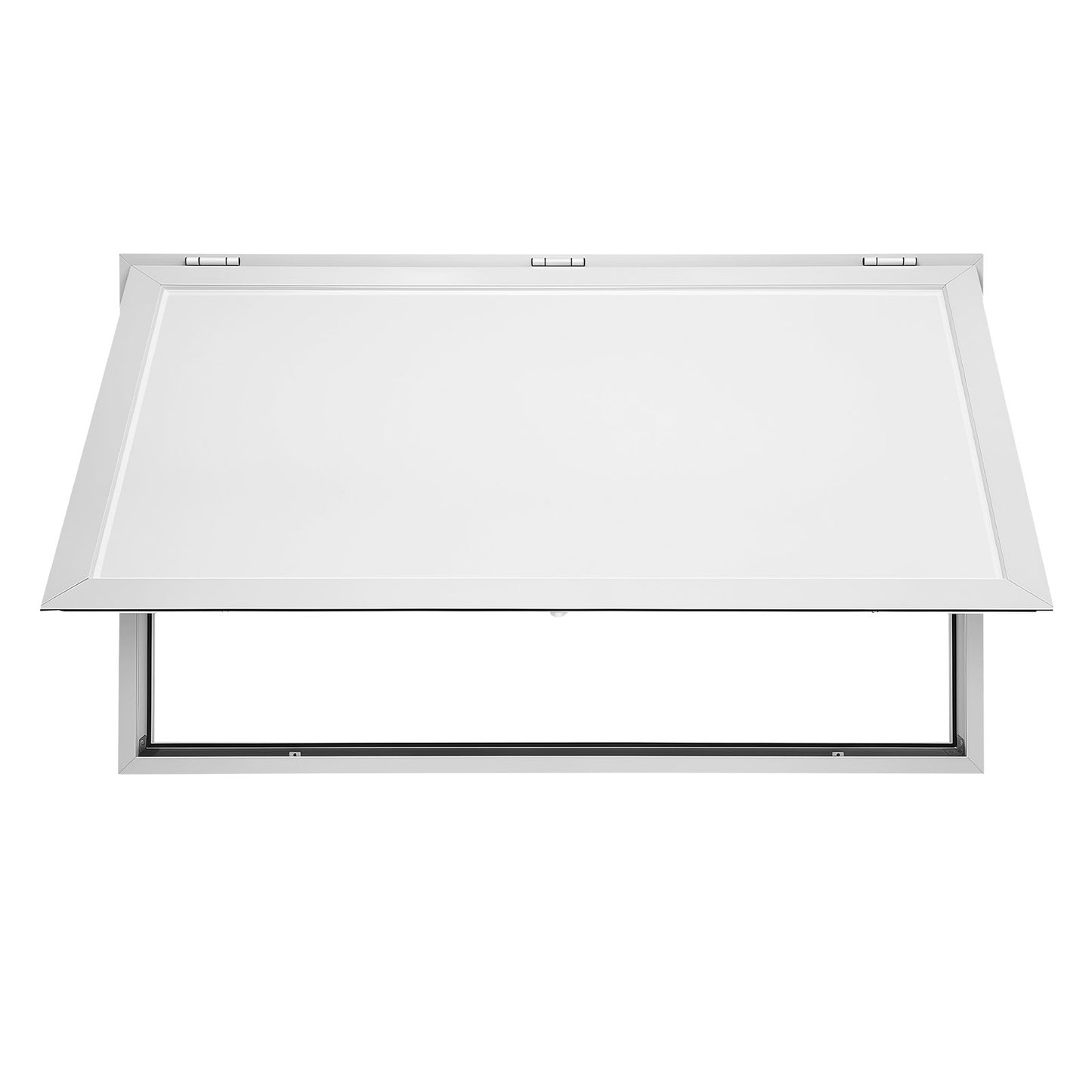 Concession Window 1524x915mm Aluminum Alloy Frame Service Window, for Food Truck, Up to 85 Degrees Stand Serving Windows w/ Awning Door and Drag Hook, Rainwater Resistant for Concession Trailer