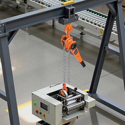 Manual Lever Chain Hoist, 1-1/2T 1500KG Capacity Heavy Duty Come Along, 6M Lift G80 Alloy Steel Chain With Dual Pawl Mechanical Brake, 360° Rotating Hooks, for Warehouse Construction Garage