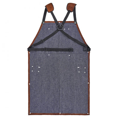 VEVOR Leather Welding Work Apron Heavy Duty Cowhide Heat Resistant Welding Apron