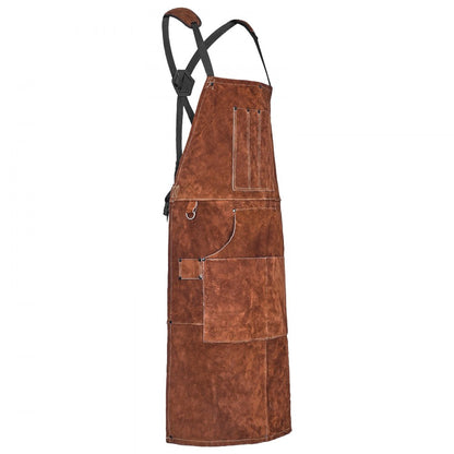 VEVOR Leather Welding Work Apron Heavy Duty Cowhide Heat Resistant Welding Apron