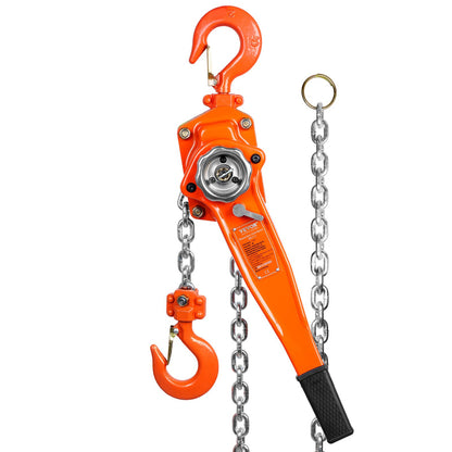 VEVOR Manual Lever Chain Hoist, 1-1/2 Ton 3300 lbs Capacity 10 FT Come Along, G80
