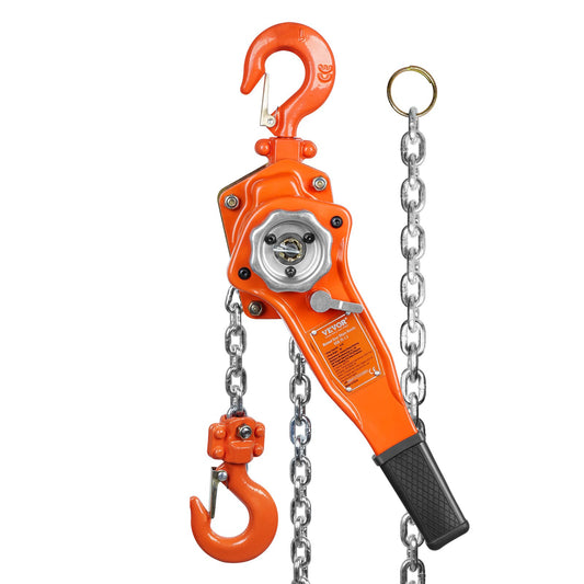 VEVOR Manual Lever Chain Hoist, 3/4 Ton 1650 lbs Capacity 5 FT Come Along, G80 Galvanized