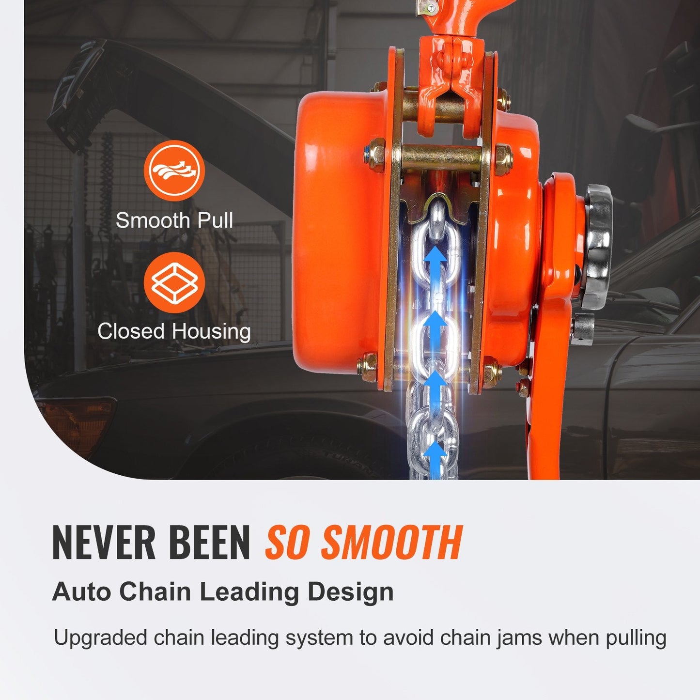 Manual Lever Chain Hoist, 3 Ton Capacity, 2.8 m Lift, G80 Steel, 360° Rotating Hook