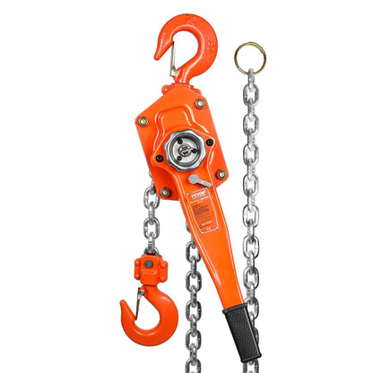 Manual Lever Chain Hoist, 3 Ton Capacity, 2.8 m Lift, G80 Steel, 360° Rotating Hook