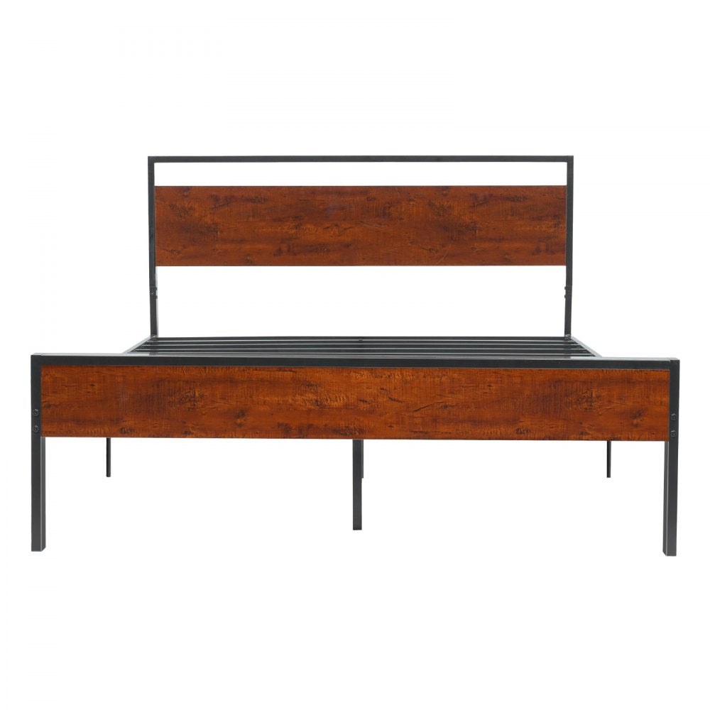 VEVOR King Size Metal Platform Bed Frame with Headboard & Under-Bed Storage 35cm