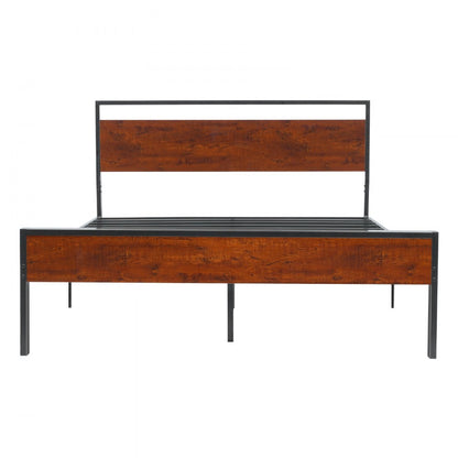 VEVOR King Size Metal Platform Bed Frame with Headboard & Under-Bed Storage 35cm