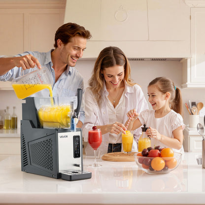 Slushie Machine, 4L/135oz No Ice Needed Slushy Machine for Home, Frozen Drink Maker with Single Tank, Margarita Machine with Self-Cleaning, for Frozen Margaritas, Frappés, Milkshake & More