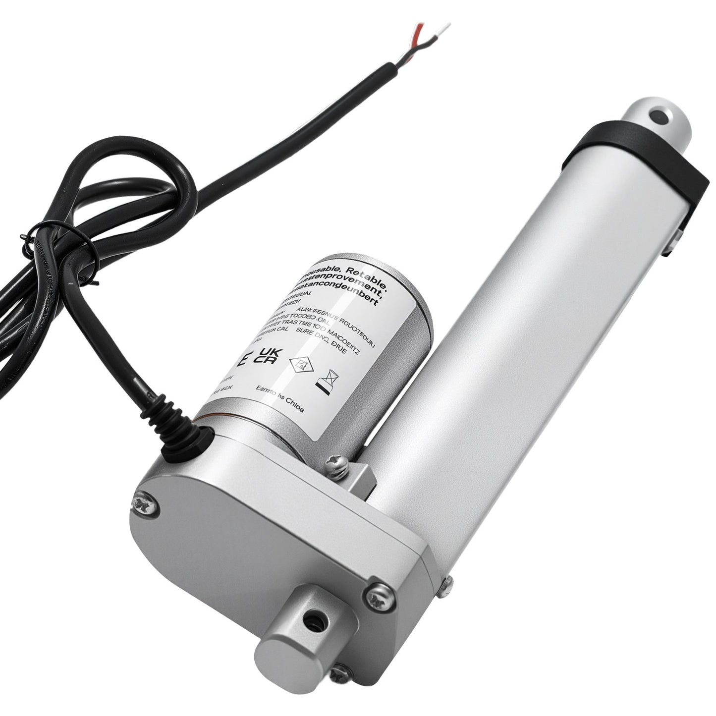 12V Linear Actuator, 101.6mm Stroke 15mm/s High-Speed 1000N Linear Motion Actuator - with IP54 Protection & Mounting Bracket for Lift Desk, Recliner Chairs, Window Door Opener