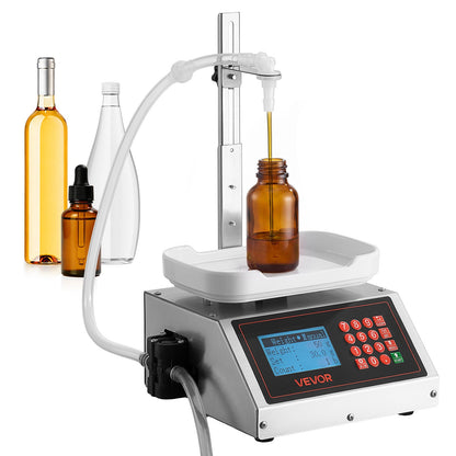 Liquid Filling Machine, 10-1000g Recommend Automatic Bottle Filler, for Water, Detergent, Oil, Premium Stainless Steel Body, Digital Weighing, Adjustable Stand, Memory Presets, Easy to Operate