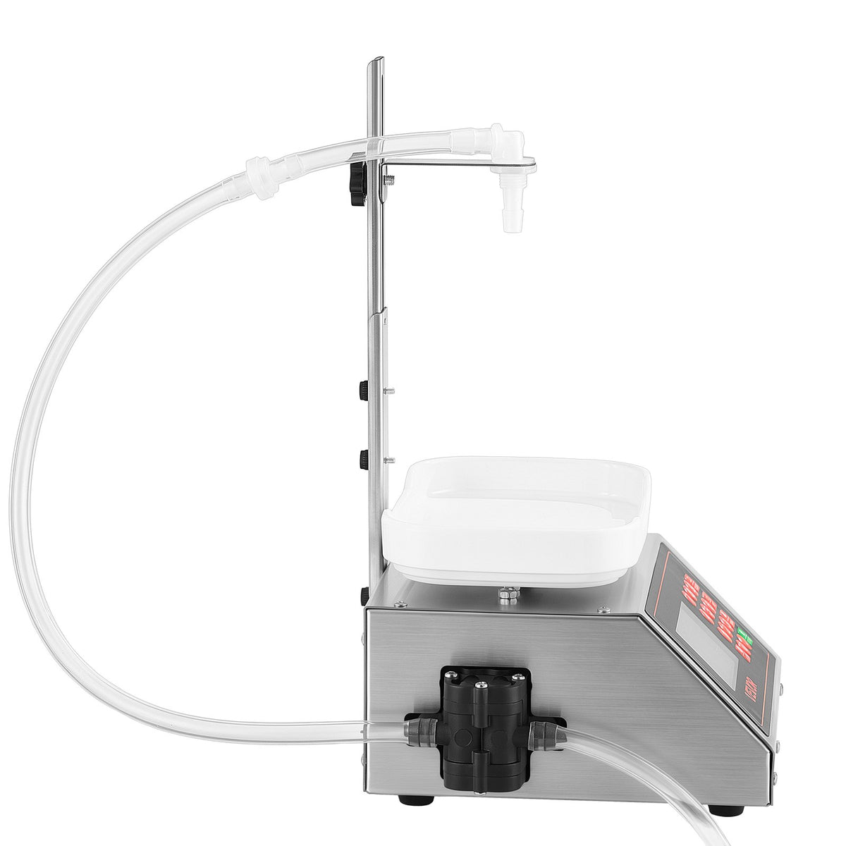 Liquid Filling Machine, 10-1000g Recommend Automatic Bottle Filler, for Water, Detergent, Oil, Premium Stainless Steel Body, Digital Weighing, Adjustable Stand, Memory Presets, Easy to Operate