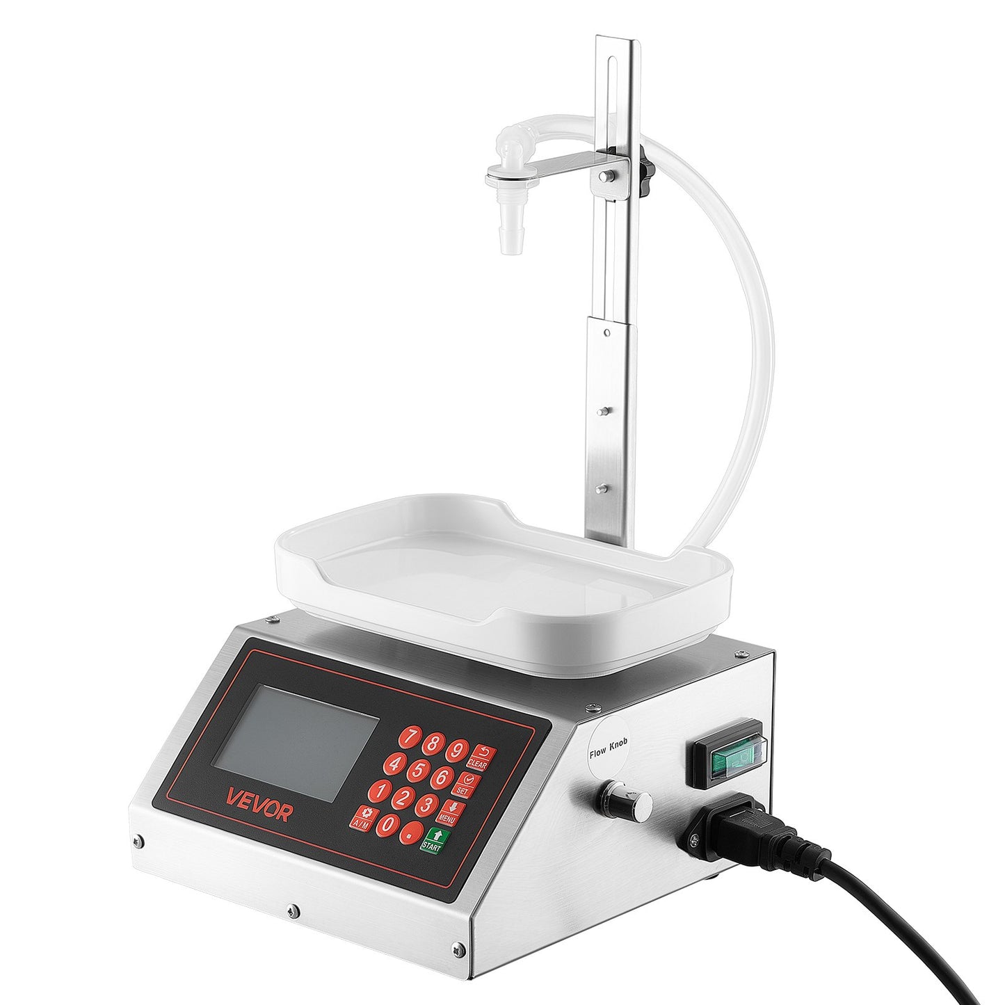 Liquid Filling Machine, 10-1000g Recommend Automatic Bottle Filler, for Water, Detergent, Oil, Premium Stainless Steel Body, Digital Weighing, Adjustable Stand, Memory Presets, Easy to Operate