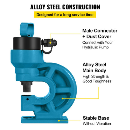 Hydraulic Hole Puncher, 31T Force, 95mm Throat, for Metal & Steel Plates