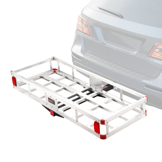 VEVOR 49.4 x 22.4 x 7.1 in Hitch Cargo Carrier, 500lb Capacity Trailer Hitch Mount