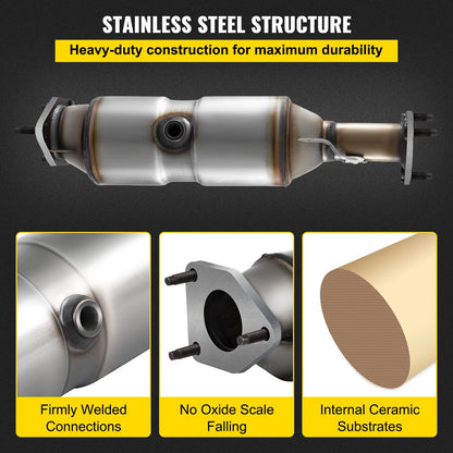 High Flow Catalytic Converter for Honda Accord 2003-2007, Stainless Steel