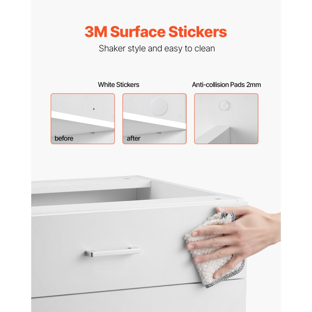 VEVOR Shaker Base Cabinet 60 W x 48 D x 82 H (cm) Ready to Assemble with 3 Drawers
