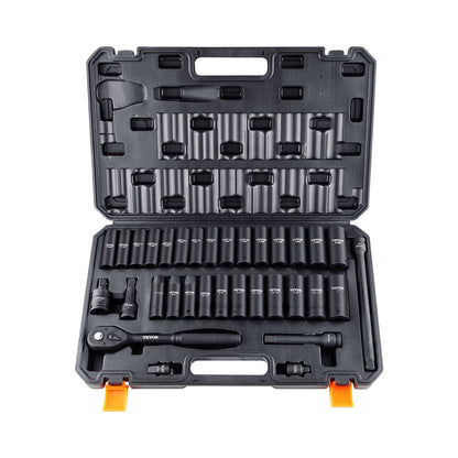 33-Piece 1/2" Drive Impact Socket Set, SAE & Metric, with Storage Case