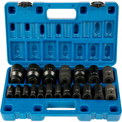 VEVOR Impact Socket Set 1/2 Inches 19 Piece Impact Sockets, Standard Socket Assortment,