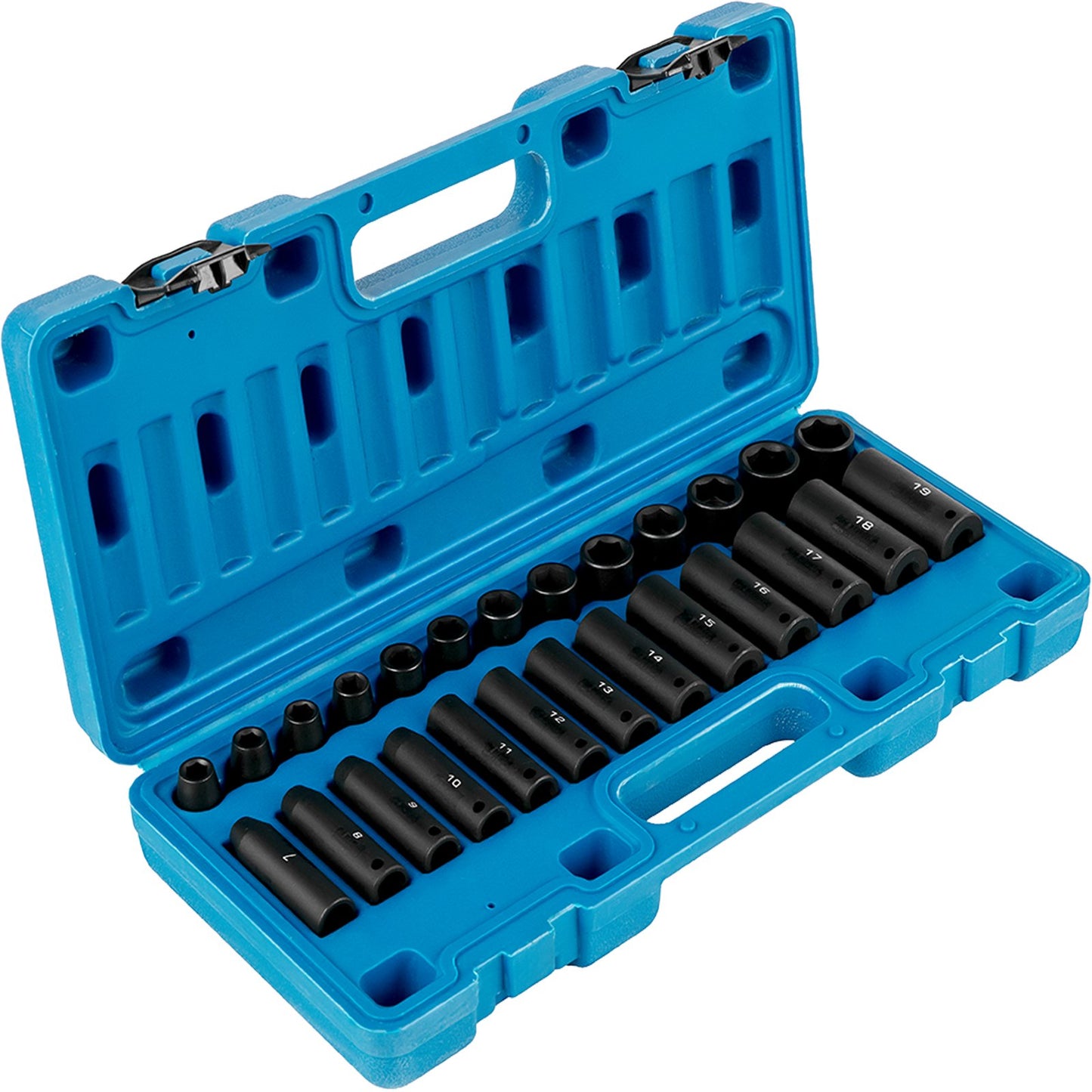 VEVOR Impact Socket Set 3/8 Inches 26 Piece Impact Sockets, Deep / Standard Socket,