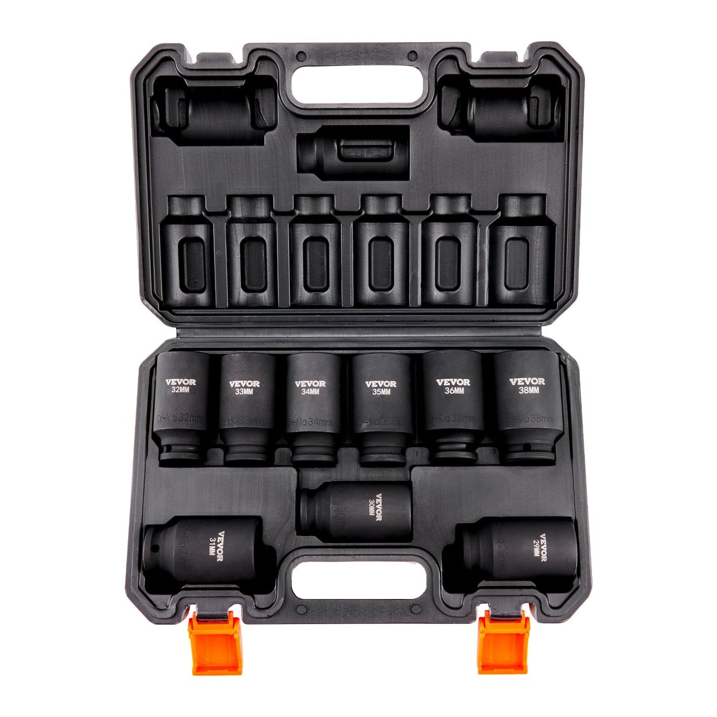 9-Piece Metric Impact Socket Set, 1/2 Meter Drive, with Ratchet Tool Kit