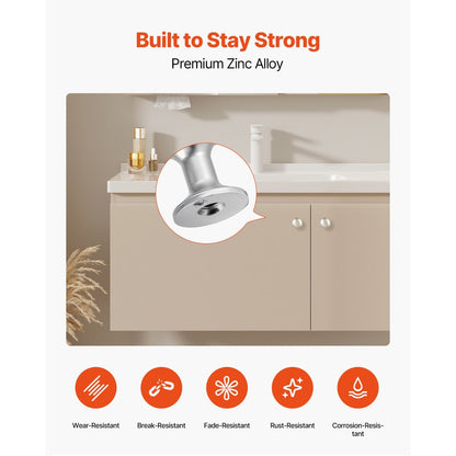 Cabinet Knobs Drawer Kitchen Pulls 25 Pack 28 mm Mushroom Knob Zinc Alloy