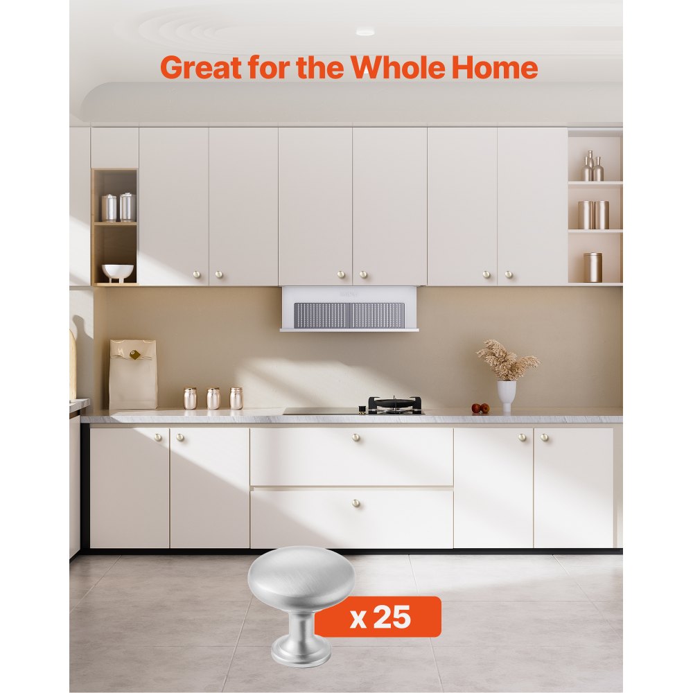 Cabinet Knobs Drawer Kitchen Pulls 25 Pack 28 mm Mushroom Knob Zinc Alloy