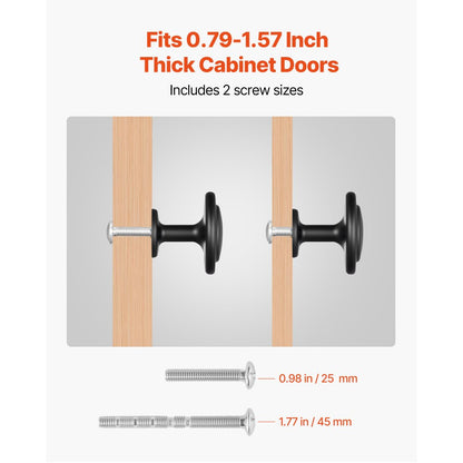 Cabinet Knobs Drawer Kitchen Pulls 30 Pack 31 mm Mushroom Knob Zinc Alloy