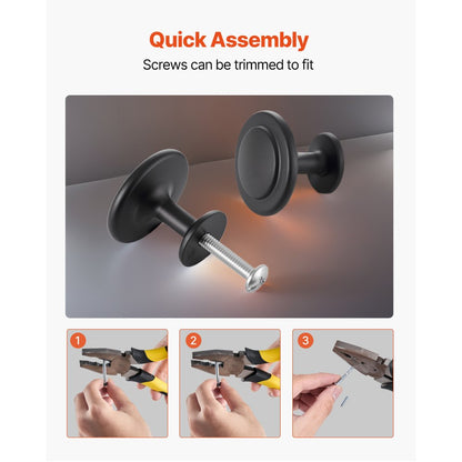 Cabinet Knobs Drawer Kitchen Pulls 30 Pack 31 mm Mushroom Knob Zinc Alloy