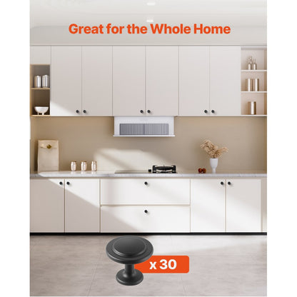 Cabinet Knobs Drawer Kitchen Pulls 30 Pack 31 mm Mushroom Knob Zinc Alloy