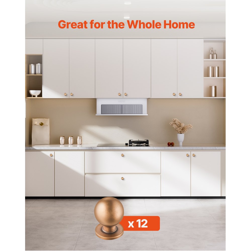 Cabinet Knobs Drawer Kitchen Pulls 12 Pack 25 mm Round Handle Zinc Alloy