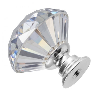 Cabinet Knobs Drawer Kitchen Pulls 12 Pack 31 mm Diamond Handle Acrylic