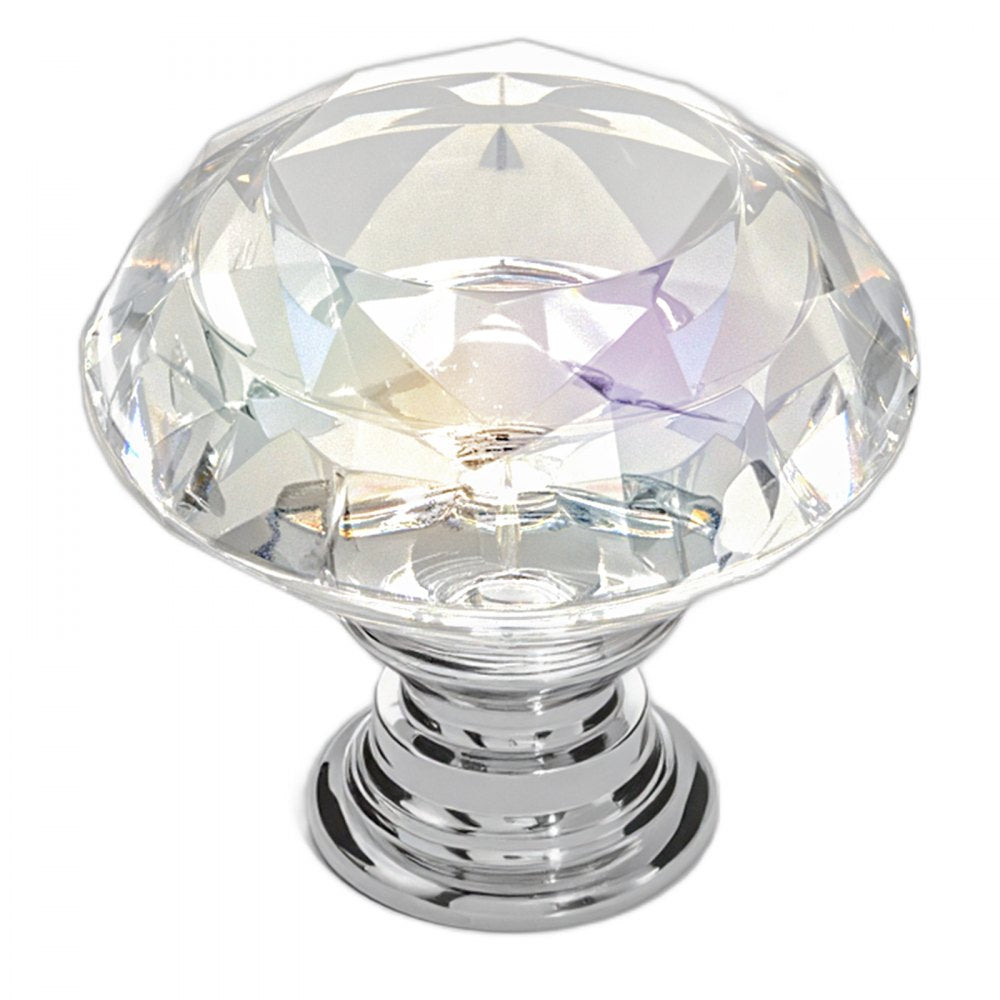 Cabinet Knobs Drawer Kitchen Pulls 12 Pack 31 mm Diamond Handle Acrylic