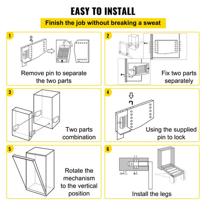 VEVOR DIY Murphy Bed Springs Mechanism Hardware Kit Vertical for King Queen Bed