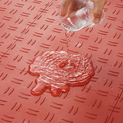 VEVOR Garage Tiles Interlocking 12x12 in 25 Pack Garage Flooring Tiles Red
