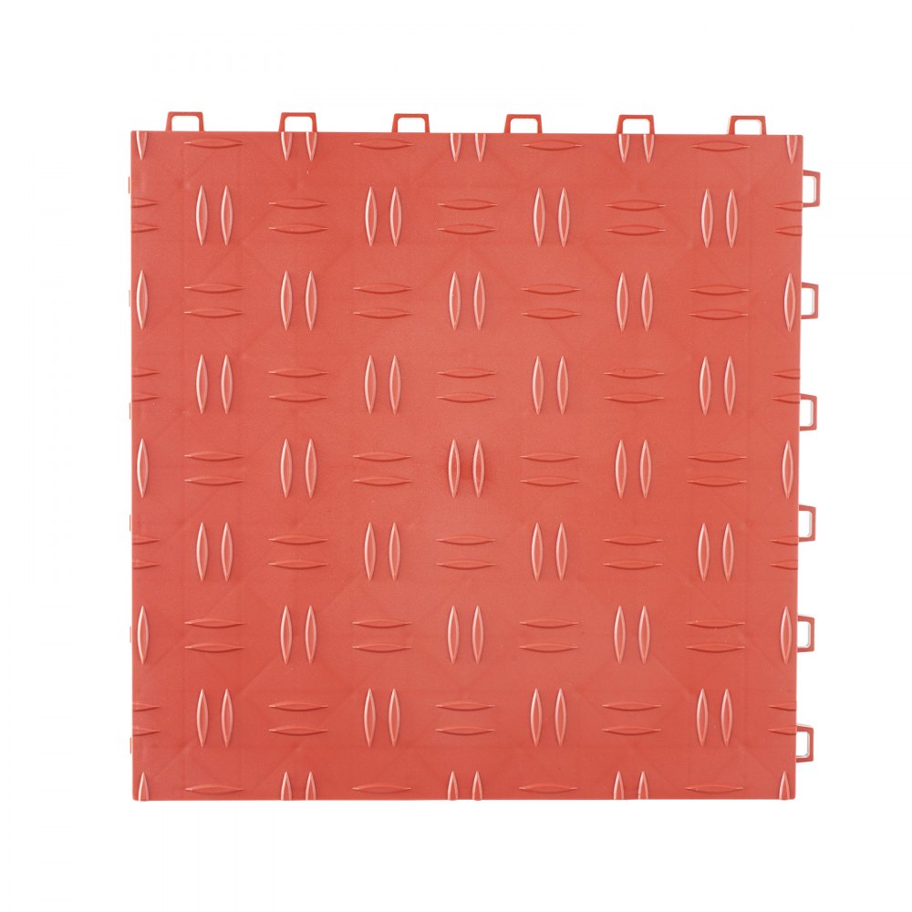 VEVOR Garage Tiles Interlocking 12x12 in 25 Pack Garage Flooring Tiles Red