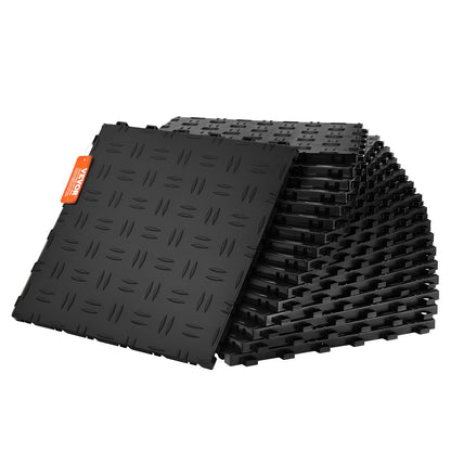 VEVOR Garage Tiles Interlocking, 12 x 12 x 0.53 inch 25 Pack Garage Floor Covering