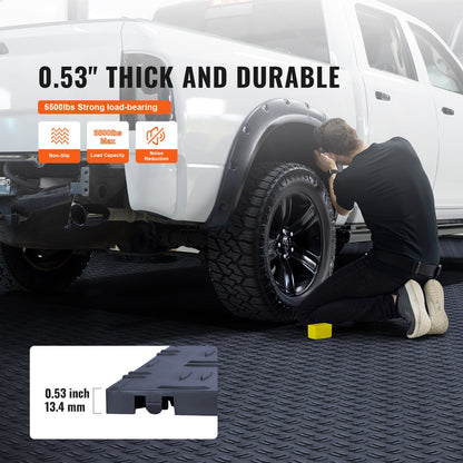 VEVOR Garage Tiles Interlocking, 12 x 12 x 0.53 inch 25 Pack Garage Floor Covering
