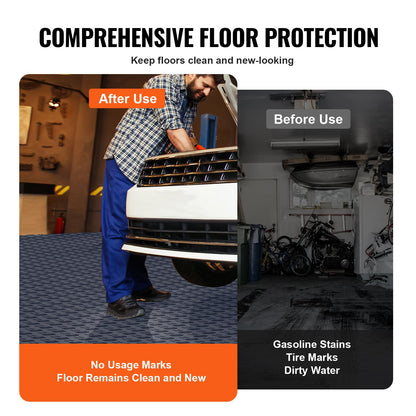VEVOR Garage Tiles Interlocking, 12 x 12 x 0.53 inch 50 Pack Garage Floor Covering